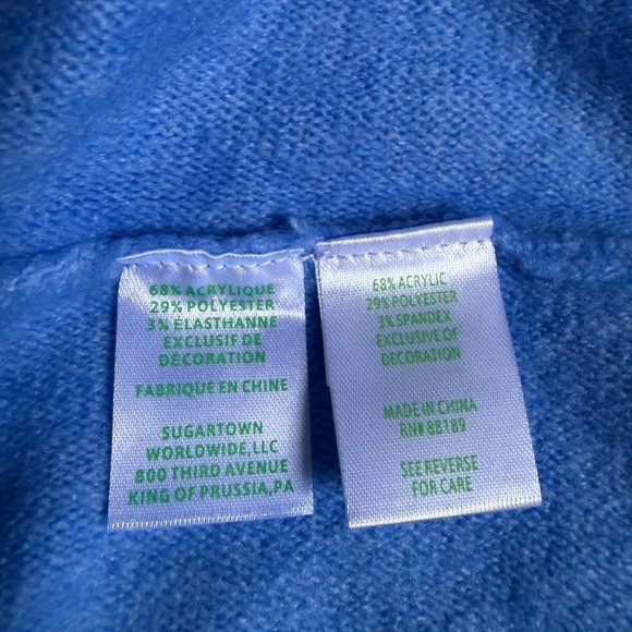 NWT Lilly Pulitzer Arna Sweater Heathered Abaco Blue– Beautiful Size Large - Picture 8 of 14